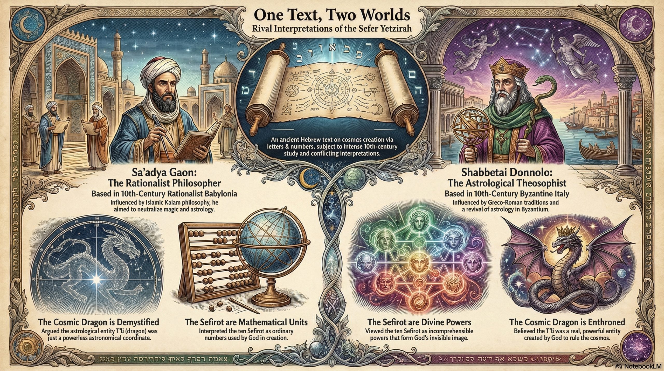 The pivotal 10th-century divergence in thought regarding the Sefer Yetzirah (Book of Formation)and the Consequences