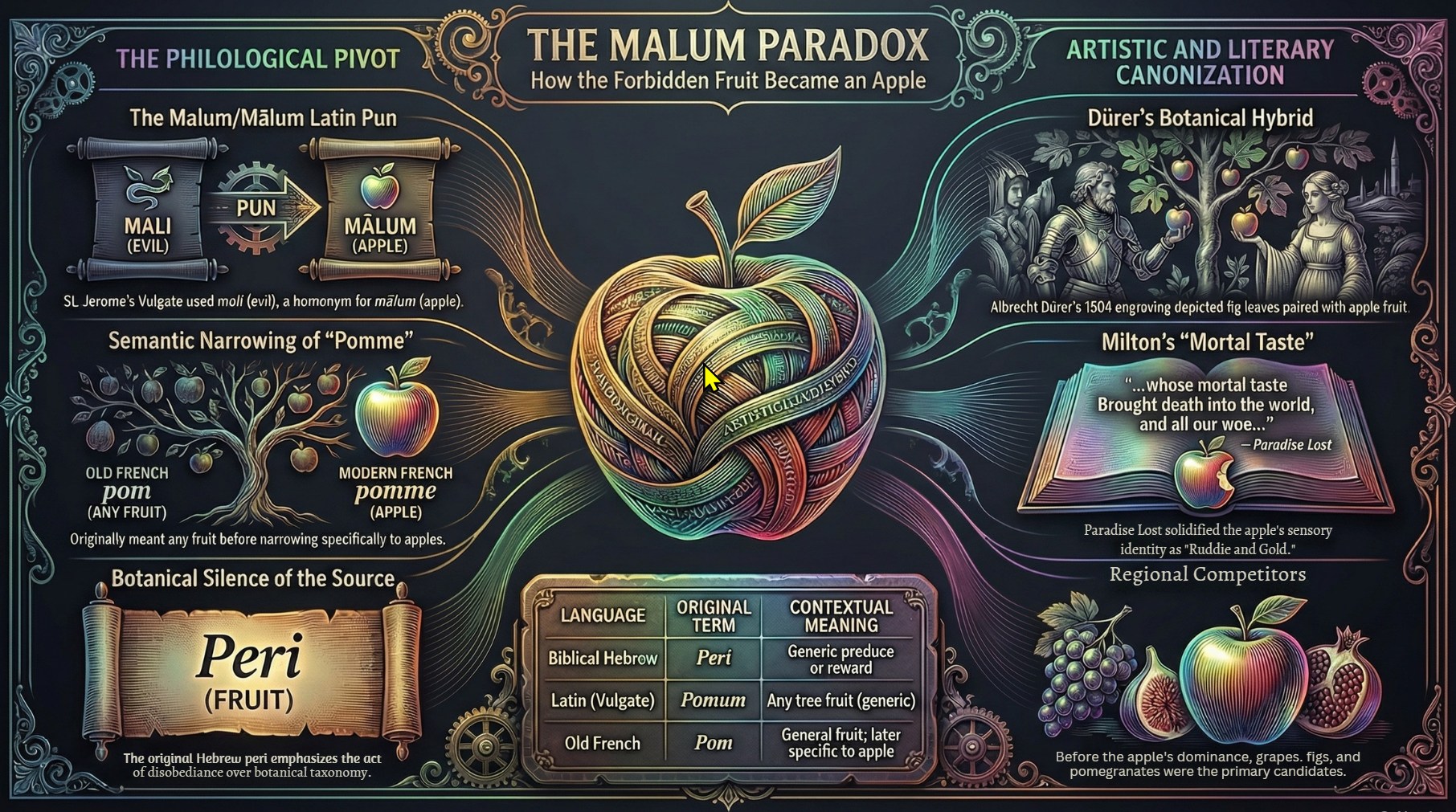 The Malum Paradox: A Comprehensive Analysis of the Apple’s Ascendance as the Forbidden Fruit in Christian Thought